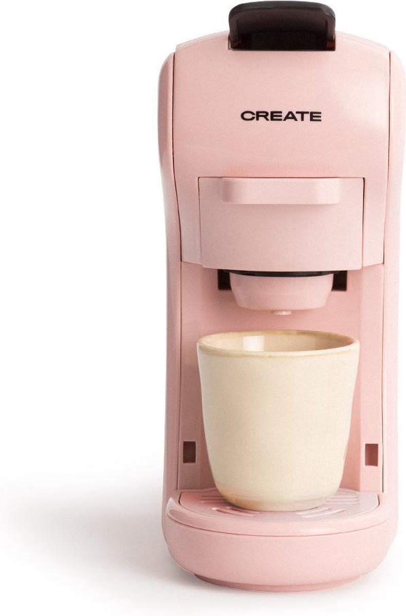 CREATE POTTS STYLANCE Koffiemachine - Koffiecupmachine - Capsule Koffiezetapparaat - Nespresso, Dolce Gusto - 1450W - Roze (8435572609511)