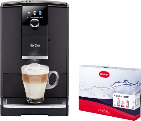 Nivona 790 volautomaat espressomachine zwart met automatische melkopschuimer [incl. gratis schoonmaakpakket twv 37,99 en gratis koffiebonen van Koepoort Koffie] (8720589193413)