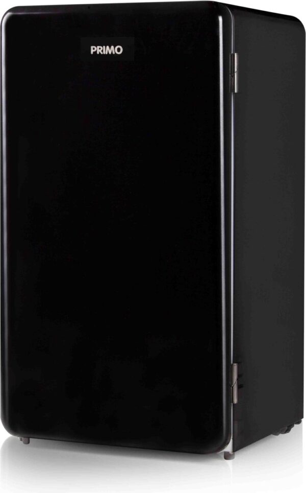 PRIMO PR109RKZ Koelkast tafelmodel - 93 liter inhoud - Zwart - Koelkast tafelmodel vrijstaand - Retro koelkast (5411397141460)