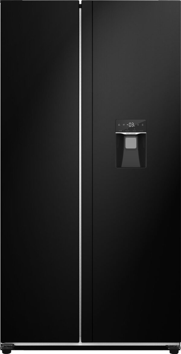 Exquisit SBS239-WS-EB - Amerikaanse Koelkast - Waterdispenser - Display - 442 Liter - Zwart (8717202124237)